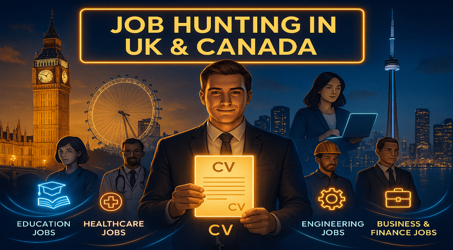 job hunting in uk canada